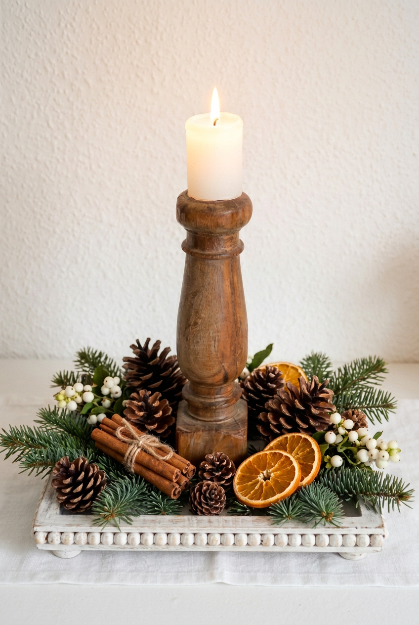 Kerzenständer Kerzenständer Shabby Chic aus Altholz Braun 30–32 cm Shabby-Chic und Landhaus-Deko bei www.Stein-Alt.de