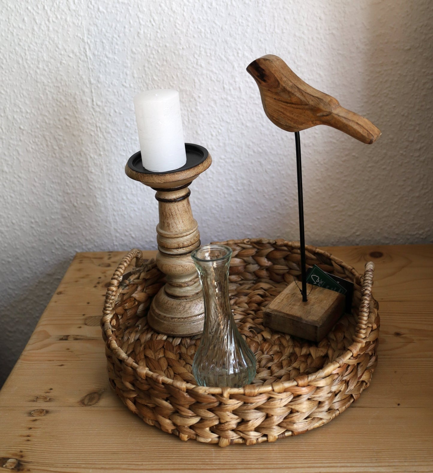 Kerzenständer Mangoholz Braun - Kerzenhalter für Stumpenkerzen im Landhausstil {{ Shabby Chic und Landhaus Deko }} {{ www.Stein-Alt.de }}