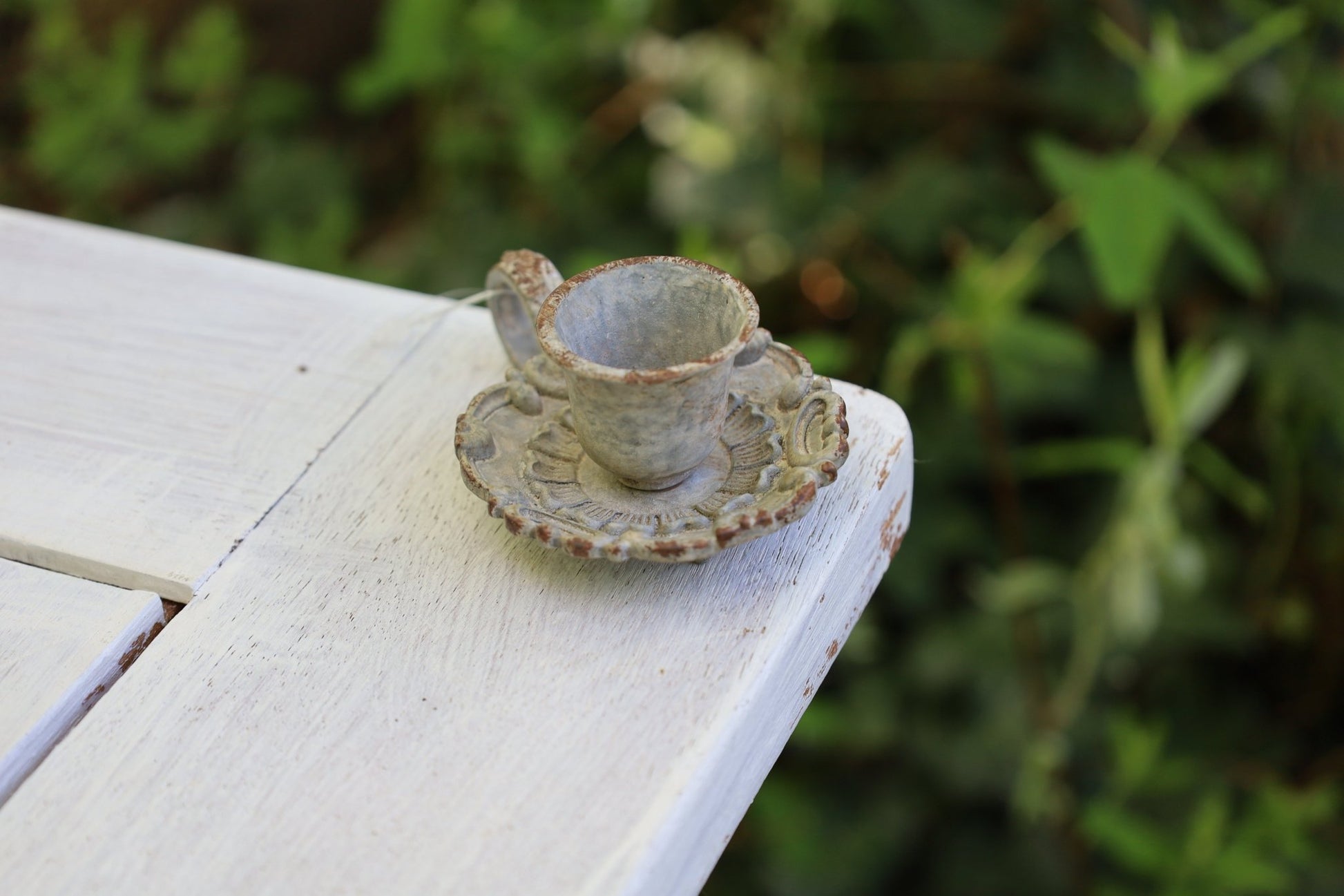 Kerzenständer Shabby Chic – Romantischer Kerzenhalter im Vintage Landhausstil {{ Shabby Chic und Landhaus Deko }} {{ www.Stein-Alt.de }}