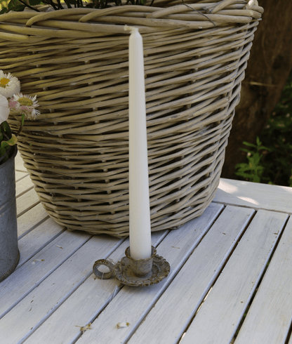 Kerzenständer Kerzenständer Shabby Chic – Romantischer Kerzenhalter im Vintage Landhausstil Shabby Chic und Landhaus Deko bei www.Stein-Alt.de
