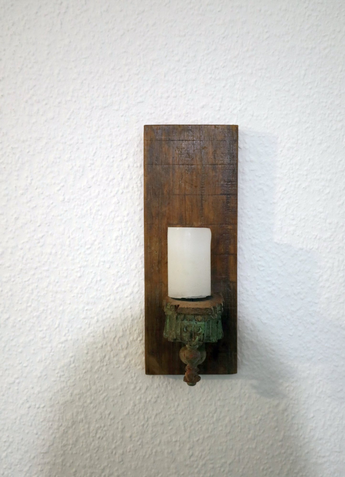 Kerzenständer Wand Altholz - Einzigartiger Kerzenhalter im Landhausstil {{ Shabby Chic und Landhaus Deko }} {{ www.Stein-Alt.de }}