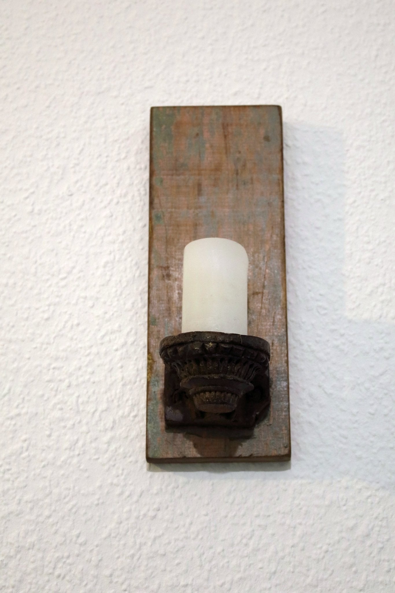 Kerzenständer Wand Altholz - Einzigartiger Kerzenhalter im Landhausstil {{ Shabby Chic und Landhaus Deko }} {{ www.Stein-Alt.de }}