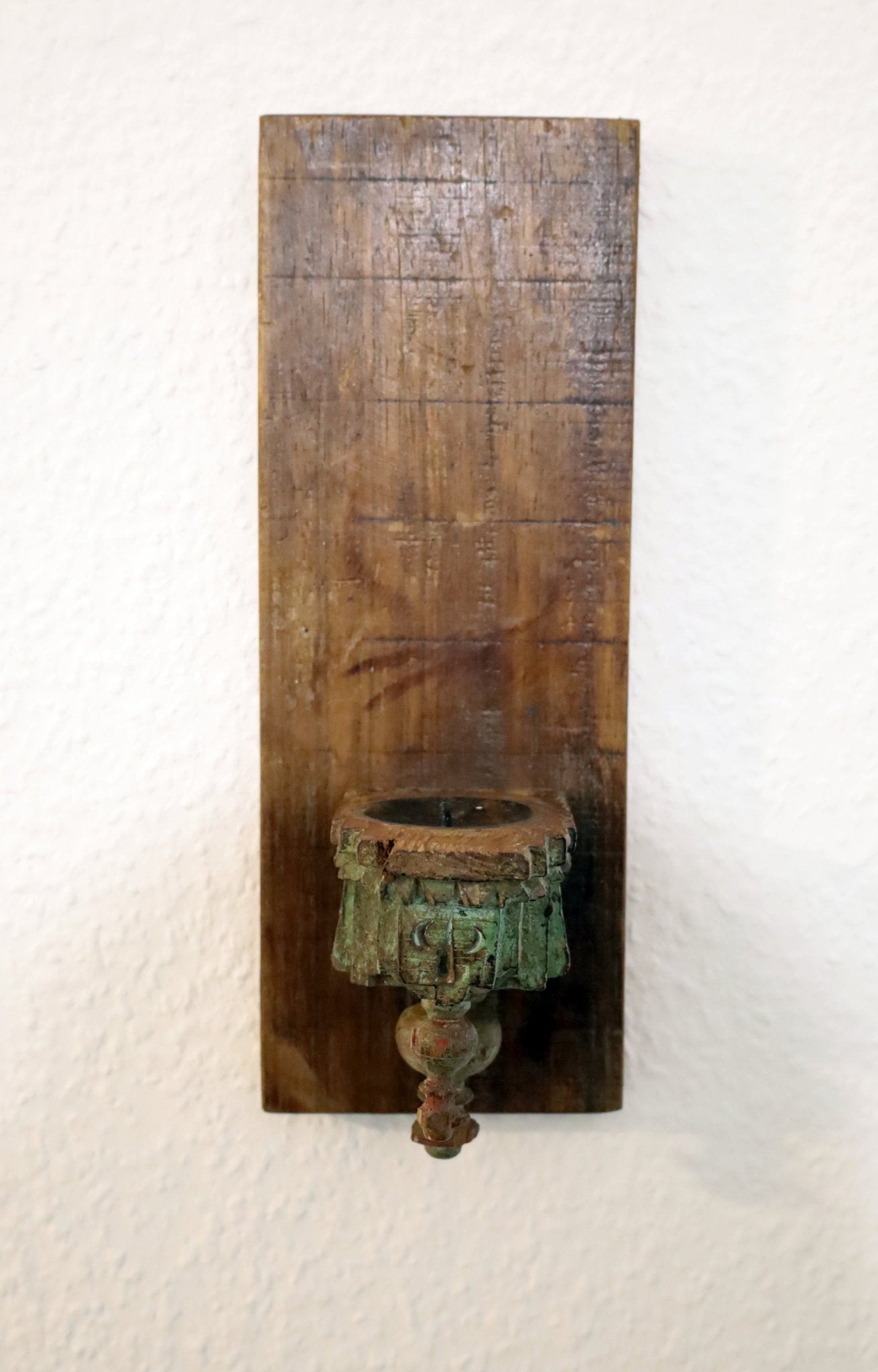 Kerzenständer Wand Altholz - Einzigartiger Kerzenhalter im Landhausstil {{ Shabby Chic und Landhaus Deko }} {{ www.Stein-Alt.de }}
