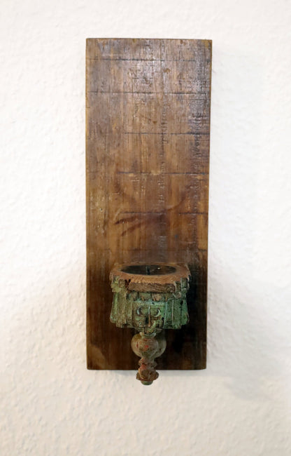 Kerzenhalter für die Wand Kerzenständer Wand Altholz – Einzigartiger Kerzenhalter im Landhausstil Shabby Chic und Landhaus Deko bei www.Stein-Alt.de