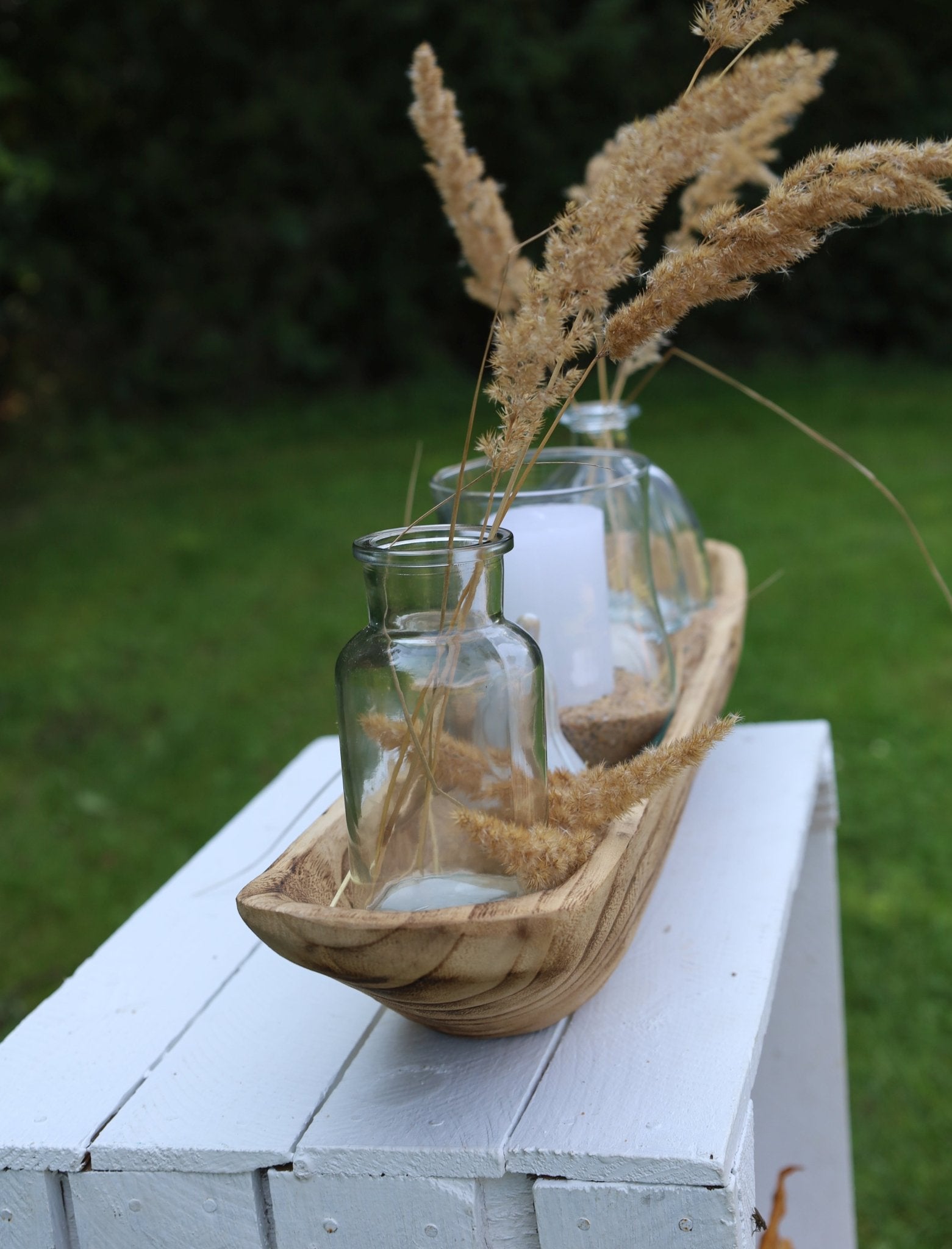 Kleine Glasvase Blumenvase 2er Set - Clayre & Eef Landhausstil {{ Shabby Chic und Landhaus Deko }} {{ www.Stein-Alt.de }}