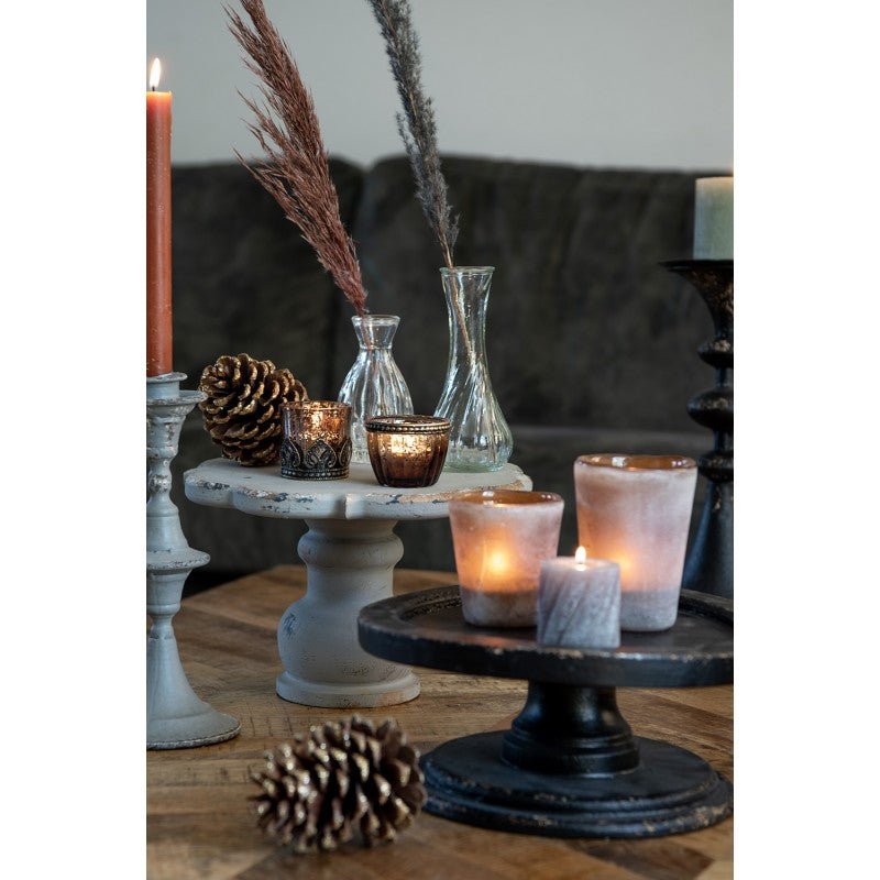Kleine Glasvasen 3er Set - Dekorative Mini Vasen für Blumen {{ Shabby Chic und Landhaus Deko }} {{ www.Stein-Alt.de }}