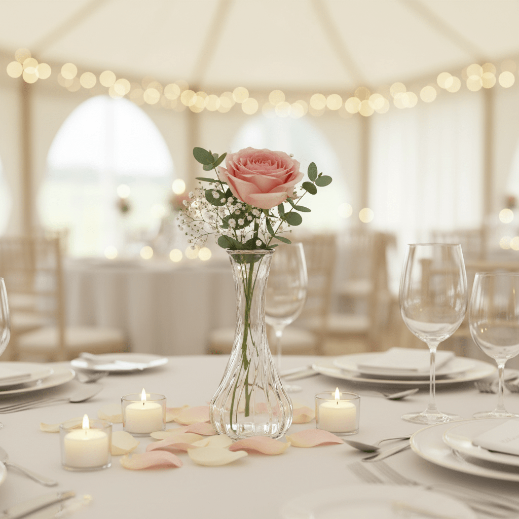Kleine Glasvasen 3er Set - Dekorative Mini Vasen für Blumen {{ Shabby Chic und Landhaus Deko }} {{ www.Stein-Alt.de }}