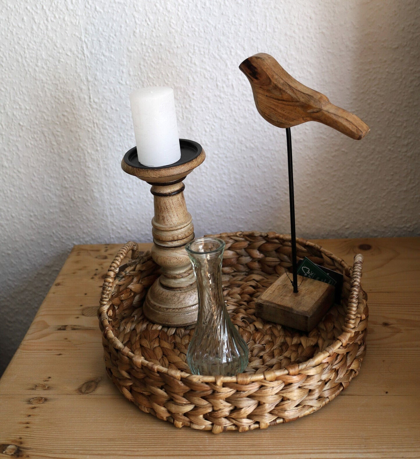 Kleine Glasvasen 3er Set - Dekorative Mini Vasen für Blumen {{ Shabby Chic und Landhaus Deko }} {{ www.Stein-Alt.de }}