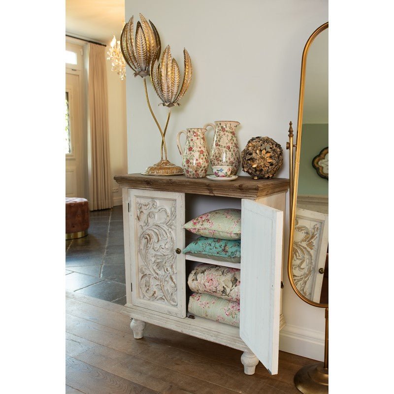 Kommode Shabby Chic Weiß – Sideboard Landhaus Anrichte Holz | Clayre & Eef {{ Shabby Chic und Landhaus Deko }} {{ www.Stein-Alt.de }}