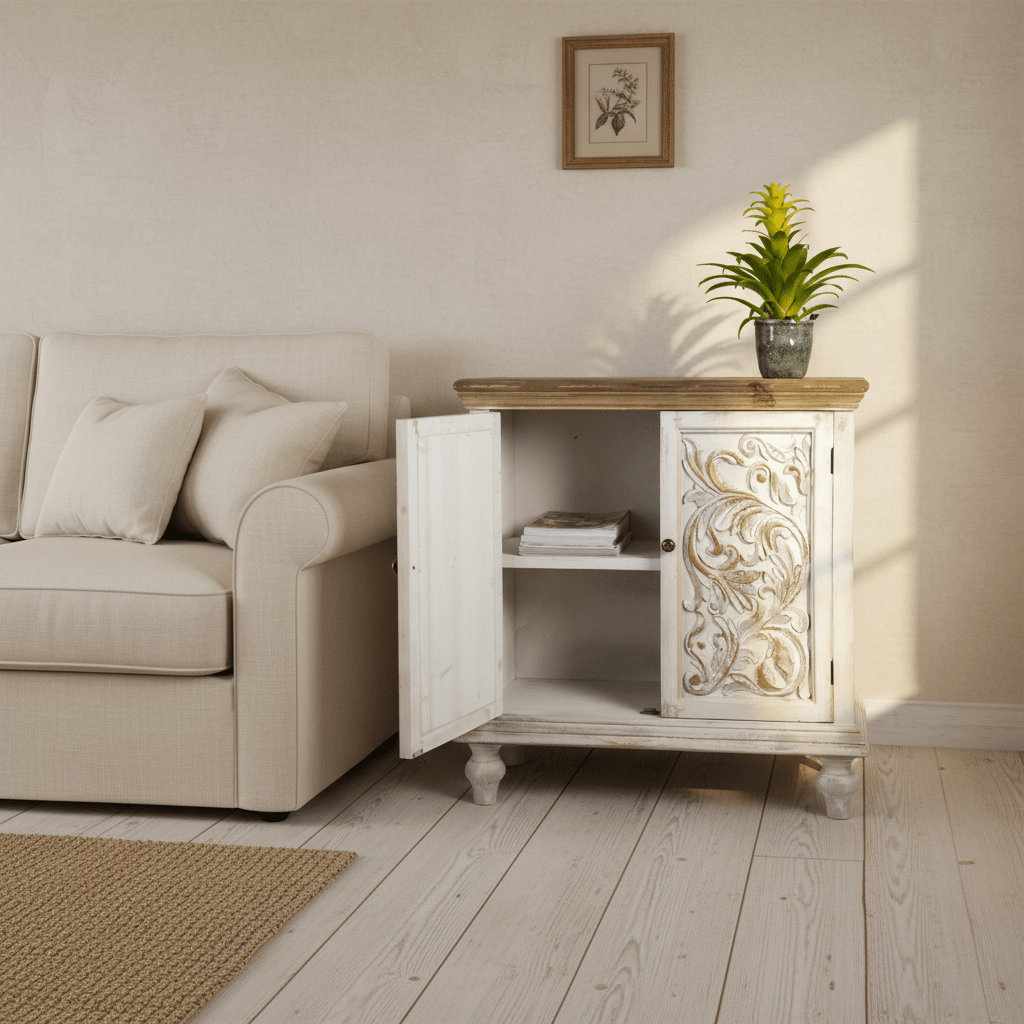 Kommode Shabby Chic Weiß – Sideboard Landhaus Anrichte Holz | Clayre & Eef {{ Shabby Chic und Landhaus Deko }} {{ www.Stein-Alt.de }}