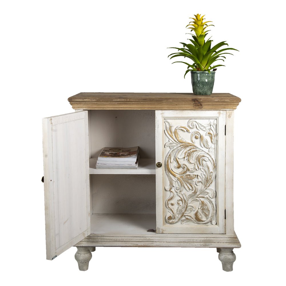 Kommode Shabby Chic Weiß – Sideboard Landhaus Anrichte Holz | Clayre & Eef {{ Shabby Chic und Landhaus Deko }} {{ www.Stein-Alt.de }}