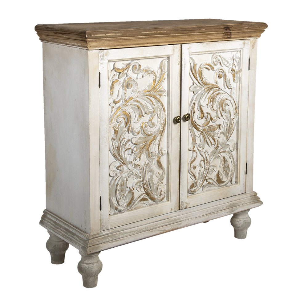 Kommode Shabby Chic Weiß – Sideboard Landhaus Anrichte Holz | Clayre & Eef {{ Shabby Chic und Landhaus Deko }} {{ www.Stein-Alt.de }}