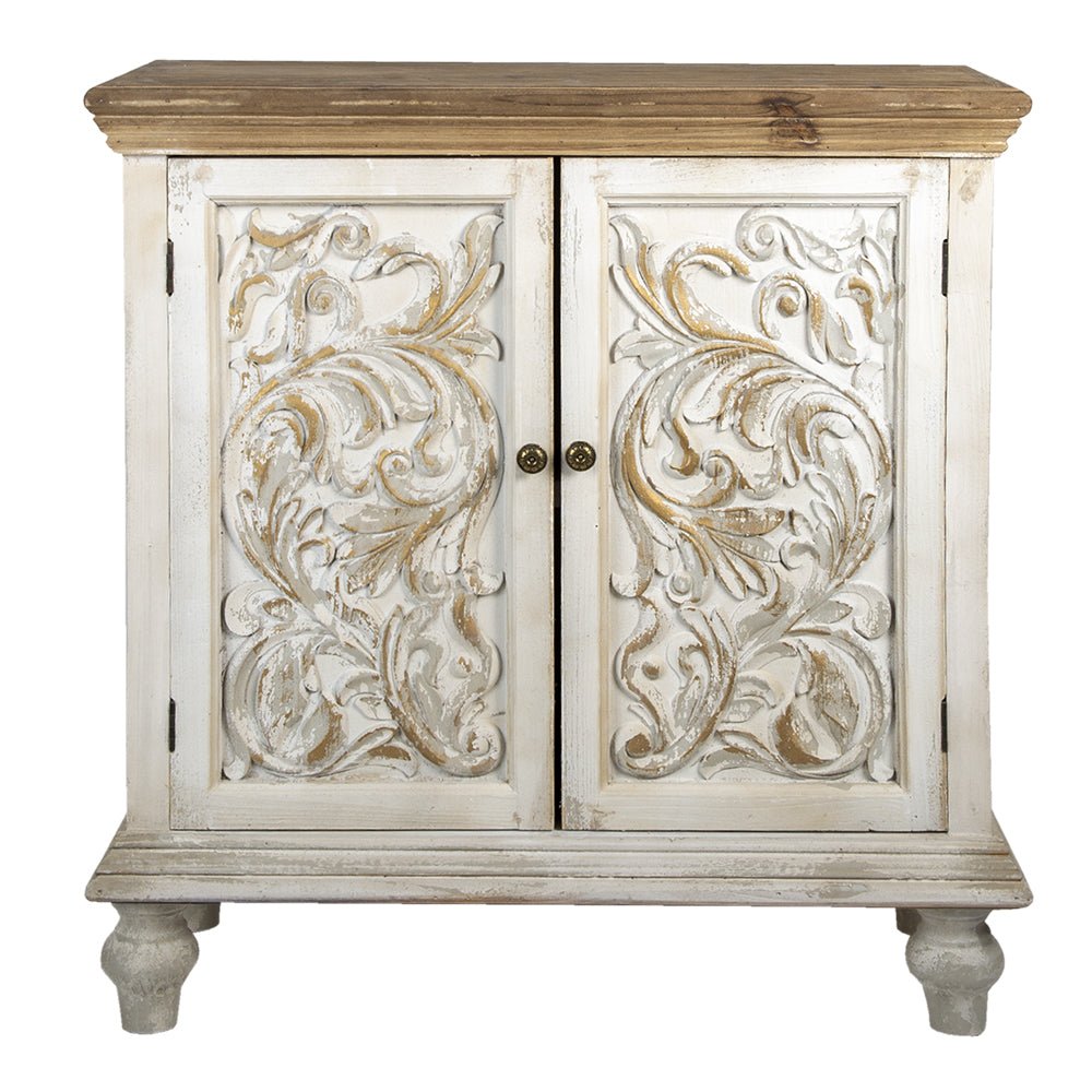 Kommode Shabby Chic Weiß – Sideboard Landhaus Anrichte Holz | Clayre & Eef {{ Shabby Chic und Landhaus Deko }} {{ www.Stein-Alt.de }}