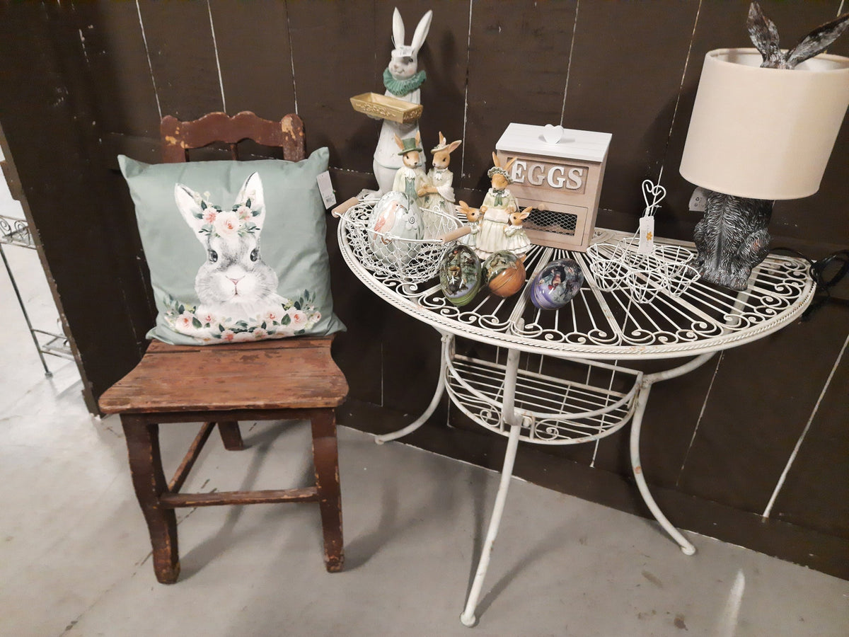 Console Table Garden White Semi-circular