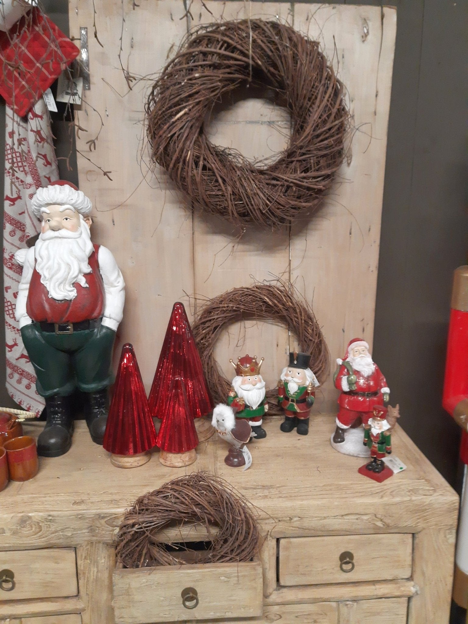 Kranz aus Weidenruten Natur braun - Adventskranz Rohling aus Holz - Ø 25-50 cm Ø 40x7 cm {{ Shabby Chic und Landhaus Deko }} {{ www.Stein-Alt.de }}