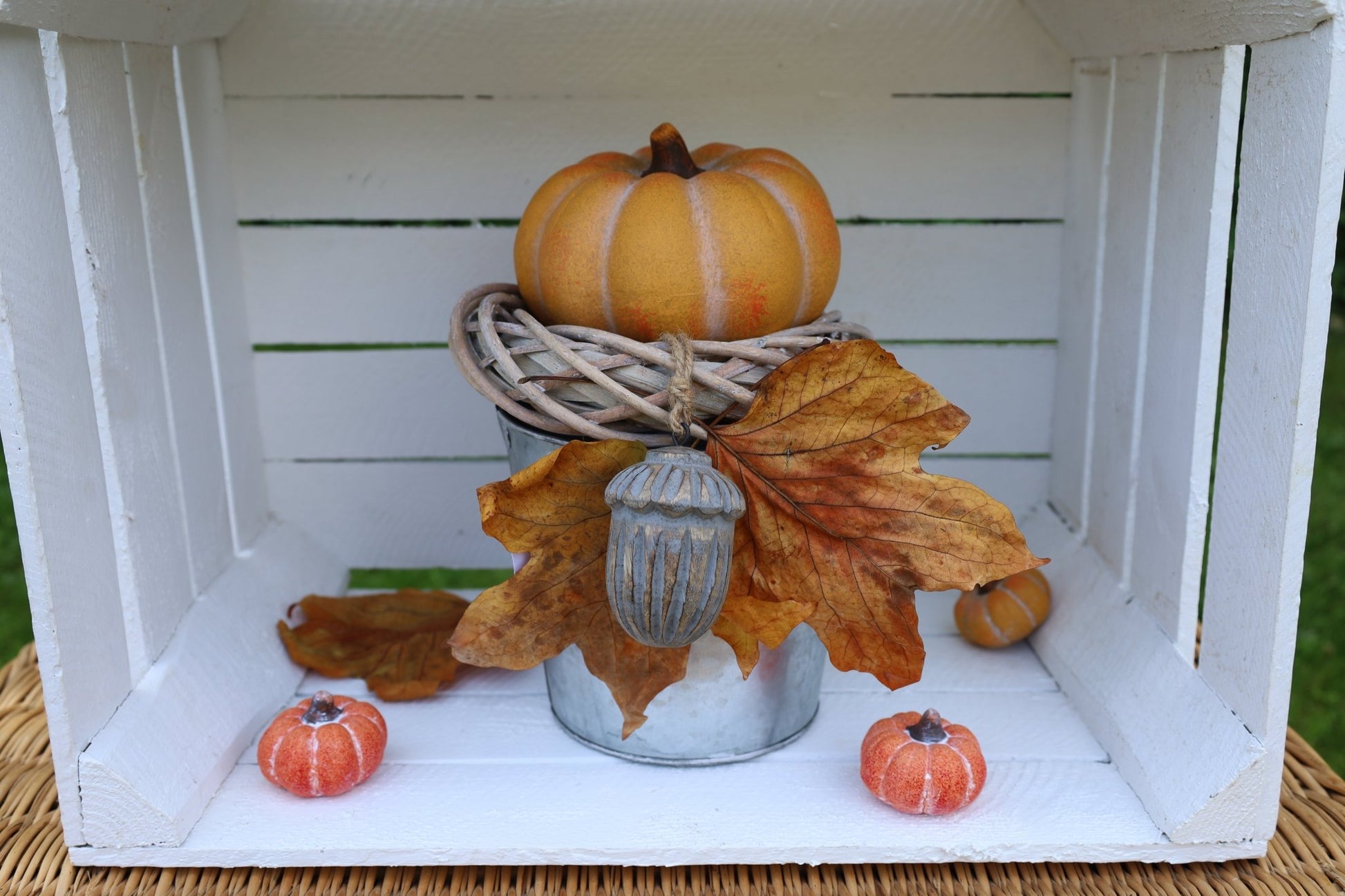 Kürbis Deko Herbst 3er Set - Keramik Orange Kürbisse Clayre & Eef {{ Shabby Chic und Landhaus Deko }} {{ www.Stein-Alt.de }}