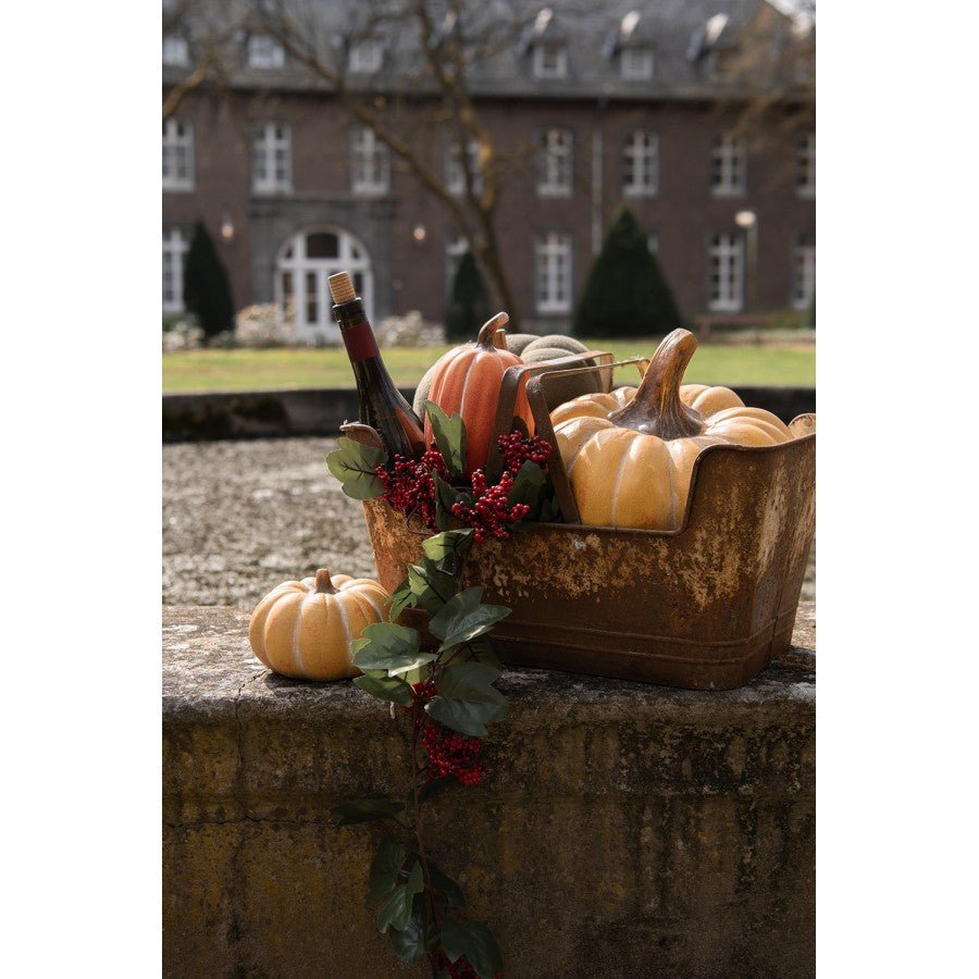 Kürbis Dekoration Herbst - Keramik Orange, Clayre & Eef {{ Shabby Chic und Landhaus Deko }} {{ www.Stein-Alt.de }}