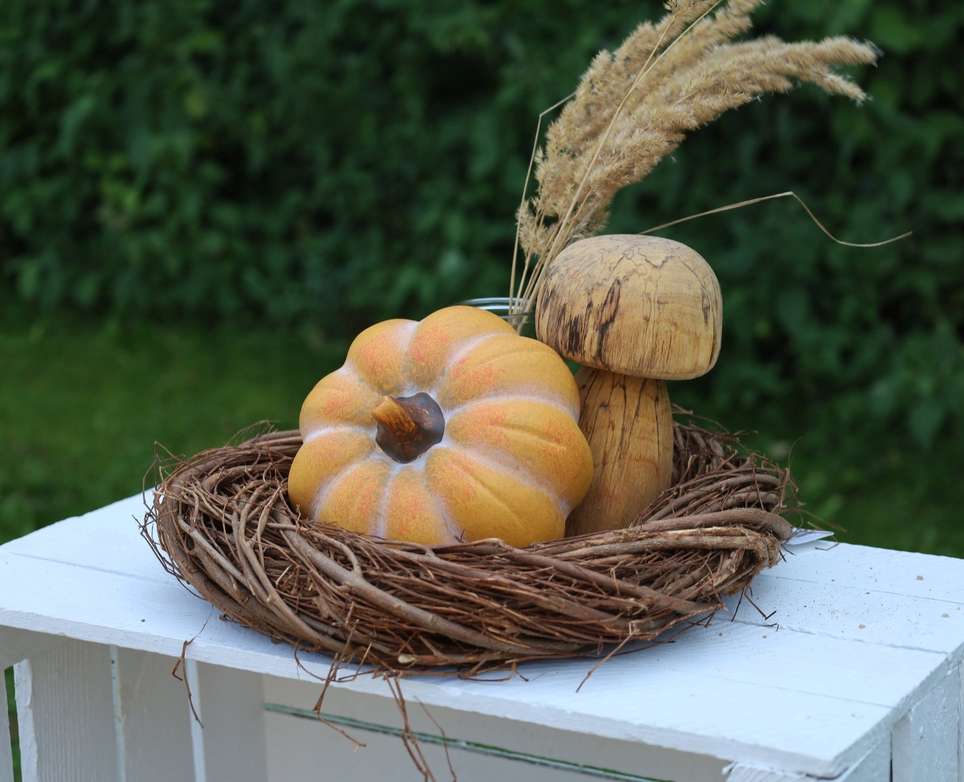 Kürbis Dekoration Herbst - Keramik Orange, Clayre & Eef Klein {{ Shabby Chic und Landhaus Deko }} {{ www.Stein-Alt.de }}