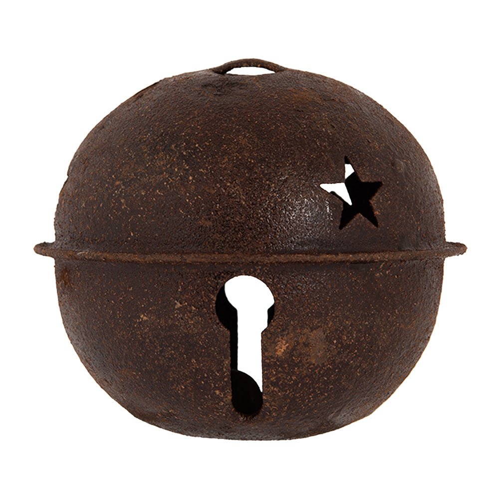 Kugel-Glocken / Hexenglöckchen, rostoptik aus Metall in Braun {{ Shabby Chic und Landhaus Deko }} {{ www.Stein-Alt.de }}
