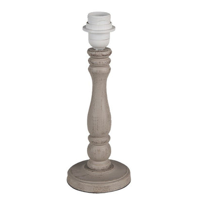 Lampenfuß / Lampensockel Lampenfuß Holz Braun E27 - Lampensockel ohne Schirm Landhausstil Ø 12x31 cm Shabby Chic und Landhaus Deko bei www.Stein-Alt.de