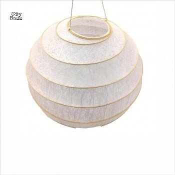 Lampion aus Baumwolle Weiß Ø 20cm - Romantische Gartendekoration {{ Shabby Chic und Landhaus Deko }} {{ www.Stein-Alt.de }}