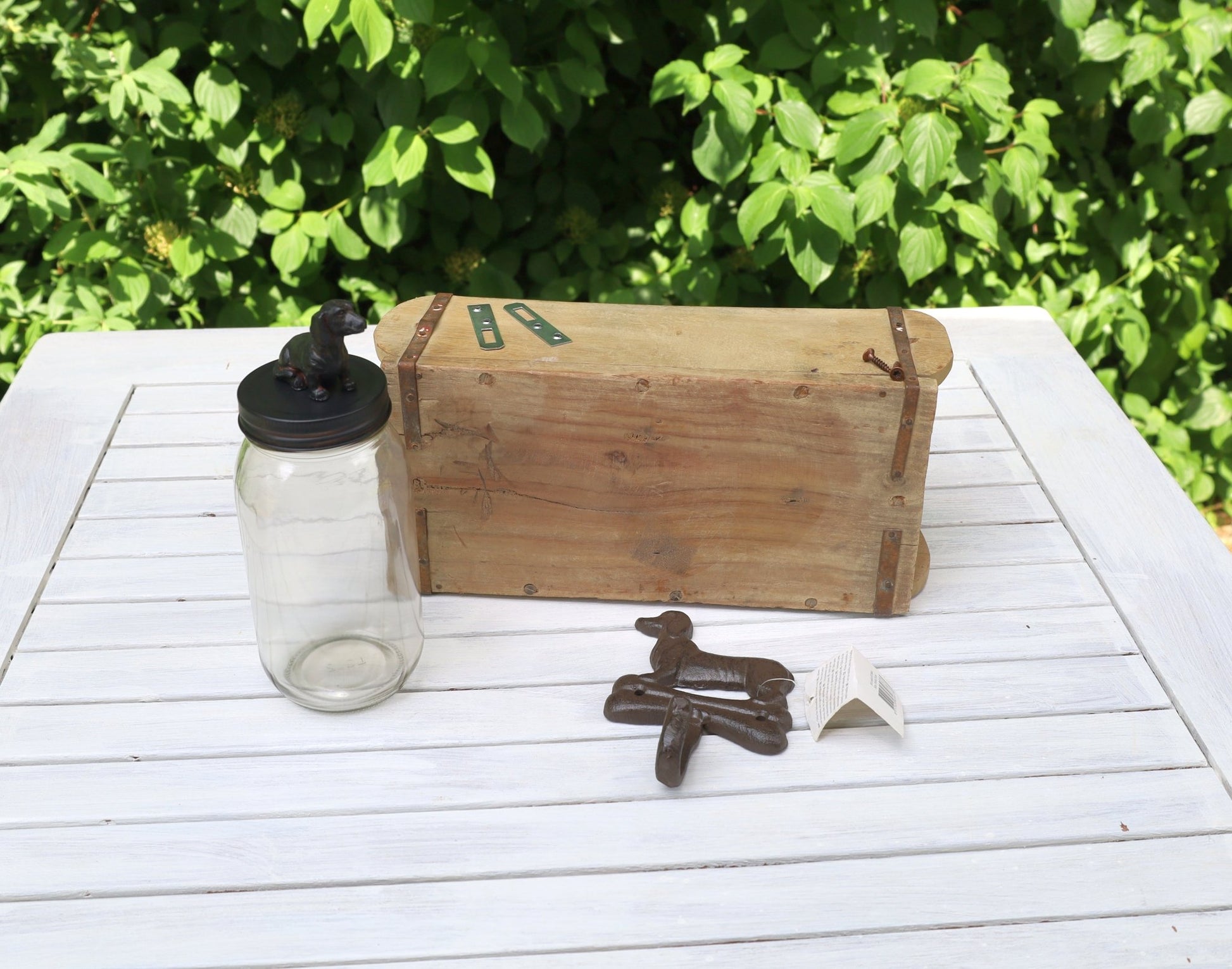 Leckerlidose Dackel - Vorratsglas aus Glas 8x22 cm {{ Shabby Chic und Landhaus Deko }} {{ www.Stein-Alt.de }}