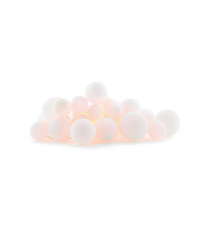 Lichtschläuche & -ketten Lichterkette Weiße Cotton Balls Warmweiß 20 LED - Fairtrade Weihnachtsbeleuchtung Landhausstil Shabby Chic und Landhaus Deko bei www.Stein-Alt.de