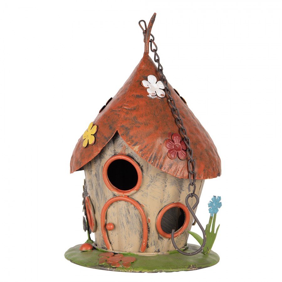 Märchenhaftes Vogelhäuschen aus Metall - Wetterfest & Dekorativ für Garten {{ Shabby Chic und Landhaus Deko }} {{ www.Stein-Alt.de }}