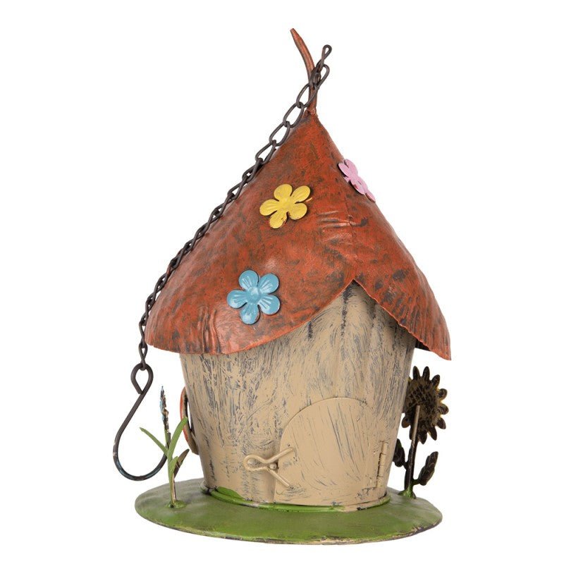 Märchenhaftes Vogelhäuschen aus Metall - Wetterfest & Dekorativ für Garten {{ Shabby Chic und Landhaus Deko }} {{ www.Stein-Alt.de }}