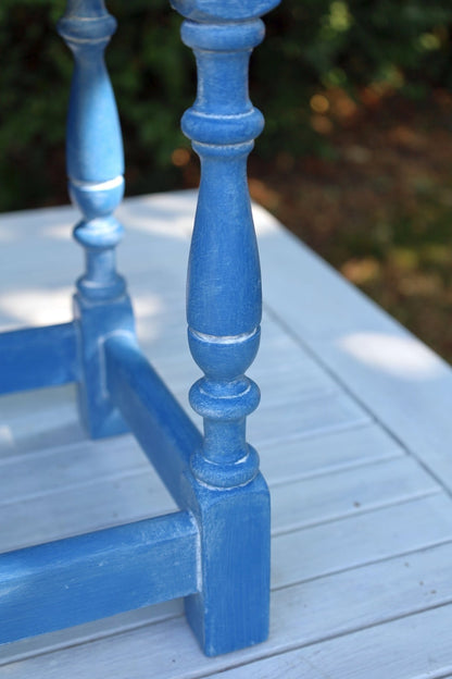 Beistelltisch Maritime Beistelltische Blau – 3er Set aus Eiche massiv, Shabby Chic Upcycling Shabby Chic und Landhaus Deko bei www.Stein-Alt.de