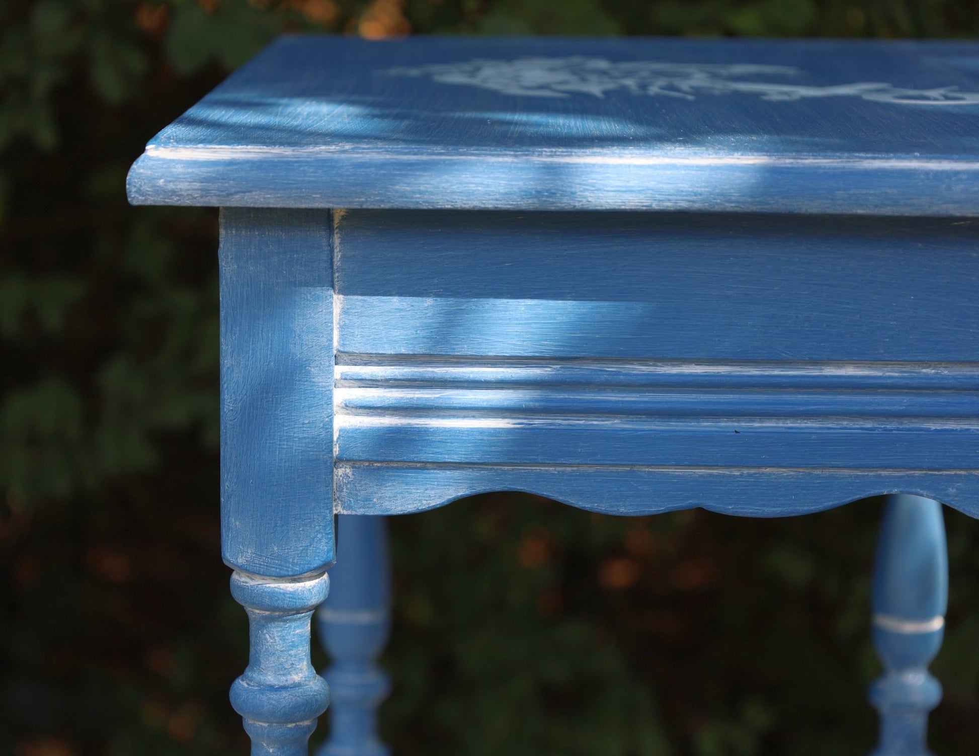 Maritime Beistelltische Blau – 3er Set aus Eiche massiv, Shabby Chic Upcycling {{ Shabby Chic und Landhaus Deko }} {{ www.Stein-Alt.de }}