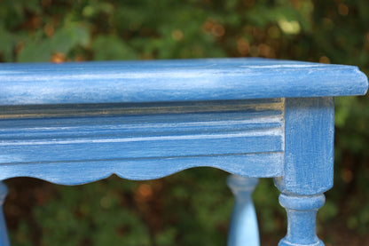 Beistelltisch Maritime Beistelltische Blau – 3er Set aus Eiche massiv, Shabby Chic Upcycling Shabby Chic und Landhaus Deko bei www.Stein-Alt.de
