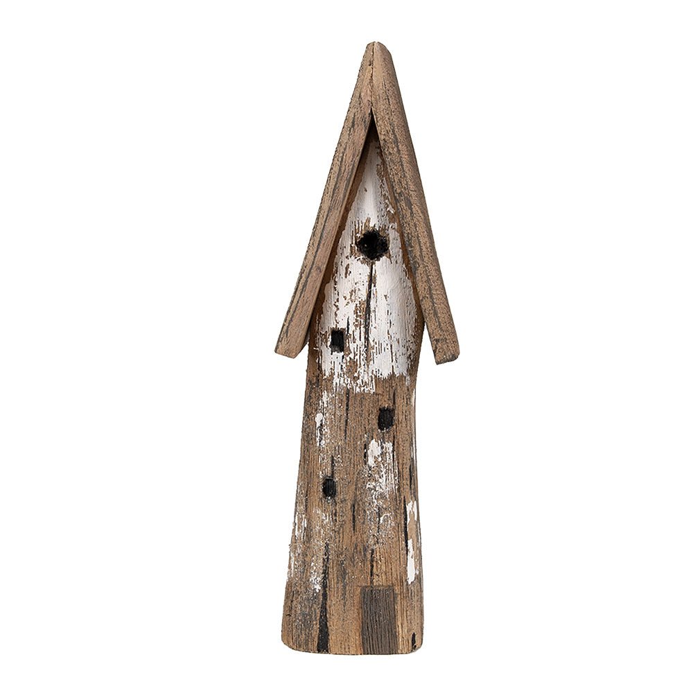 Maritimes Deko-Häuschen aus Holz Weiß-Braun - Shabby Chic Landhaus {{ Shabby Chic und Landhaus Deko }} {{ www.Stein-Alt.de }}