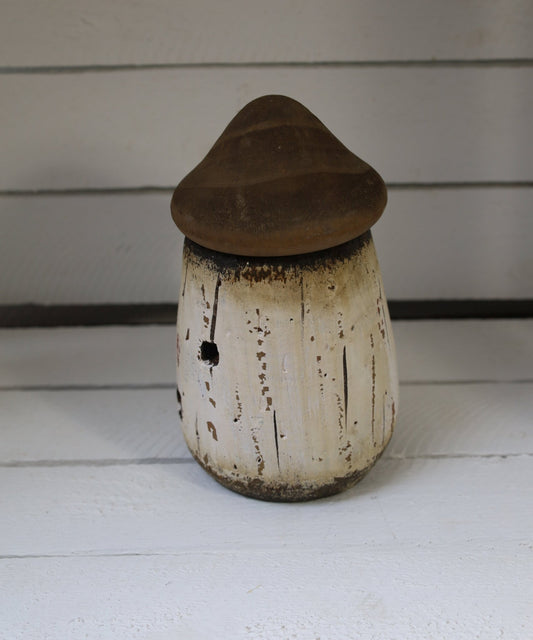Maritimes Deko-Häuschen Holz Weiß-Braun 17cm - Shabby Chic Landhaus Clayre & Eef {{ Shabby Chic und Landhaus Deko }} {{ www.Stein-Alt.de }}