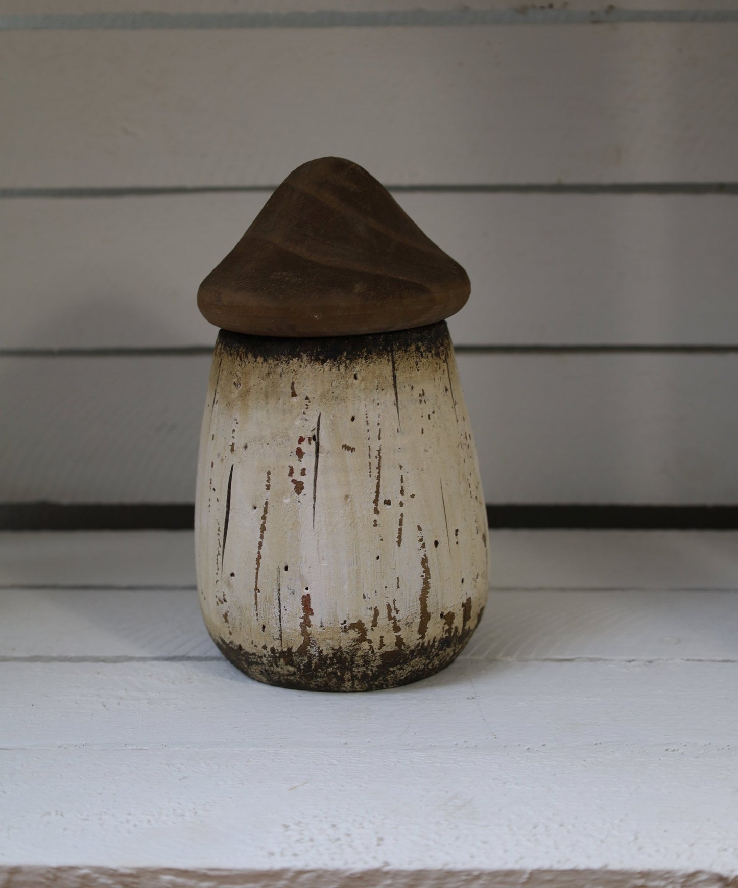 Maritimes Deko-Häuschen Holz Weiß-Braun 17cm - Shabby Chic Landhaus Clayre & Eef {{ Shabby Chic und Landhaus Deko }} {{ www.Stein-Alt.de }}