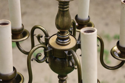 Messing Kronleuchter Vintage – Kleine Deckenlampe Antik Landhausstil {{ Shabby Chic und Landhaus Deko }} {{ www.Stein-Alt.de }}