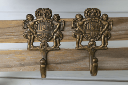 Haken Messing Wandhaken Putten Barock-Stil 2er Set - Vintage Garderobenhaken Shabby Chic und Landhaus Deko bei www.Stein-Alt.de