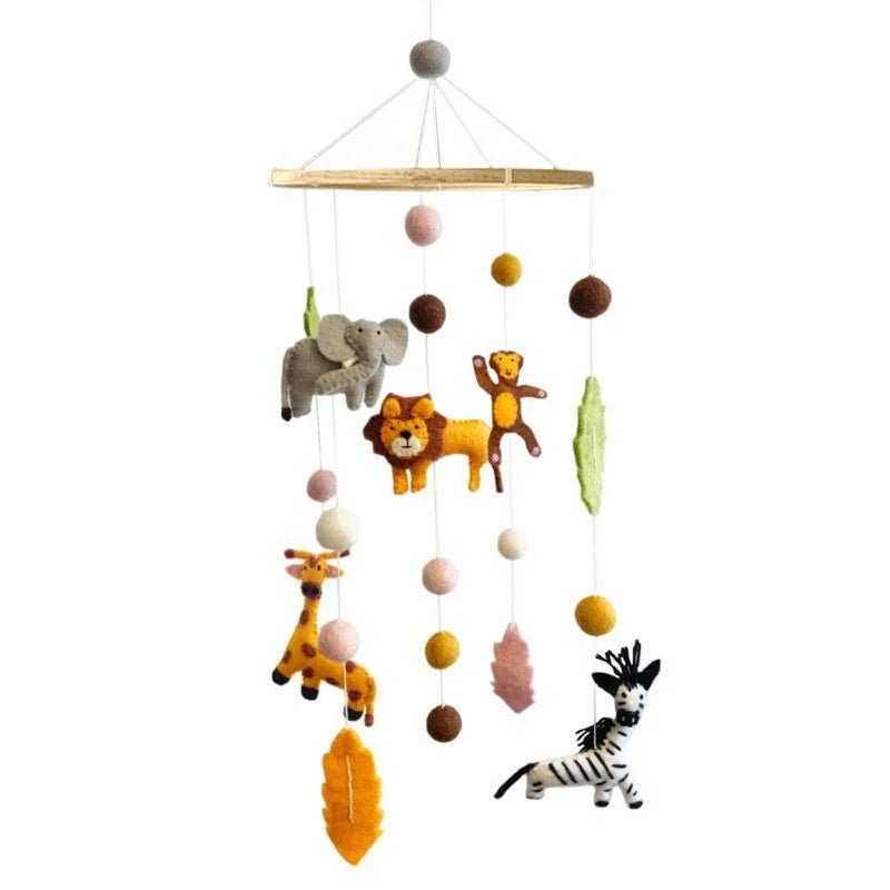 Mobile Afrikanische Tiere aus Filz – Handgemacht, FairMade & RWS-zertifiziert {{ Shabby Chic und Landhaus Deko }} {{ www.Stein-Alt.de }}