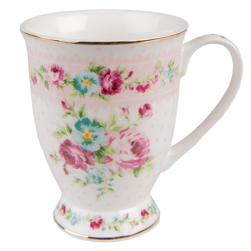 Tassen mit romantischem Blumenmotiv 300 ml – Clayre & Eef Mix and Match