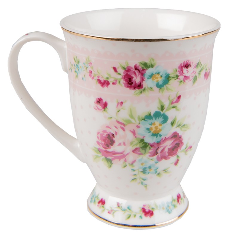 Tassen mit romantischem Blumenmotiv 300 ml – Clayre & Eef Mix and Match