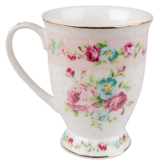 Tassen mit romantischem Blumenmotiv 300 ml – Clayre & Eef Mix and Match