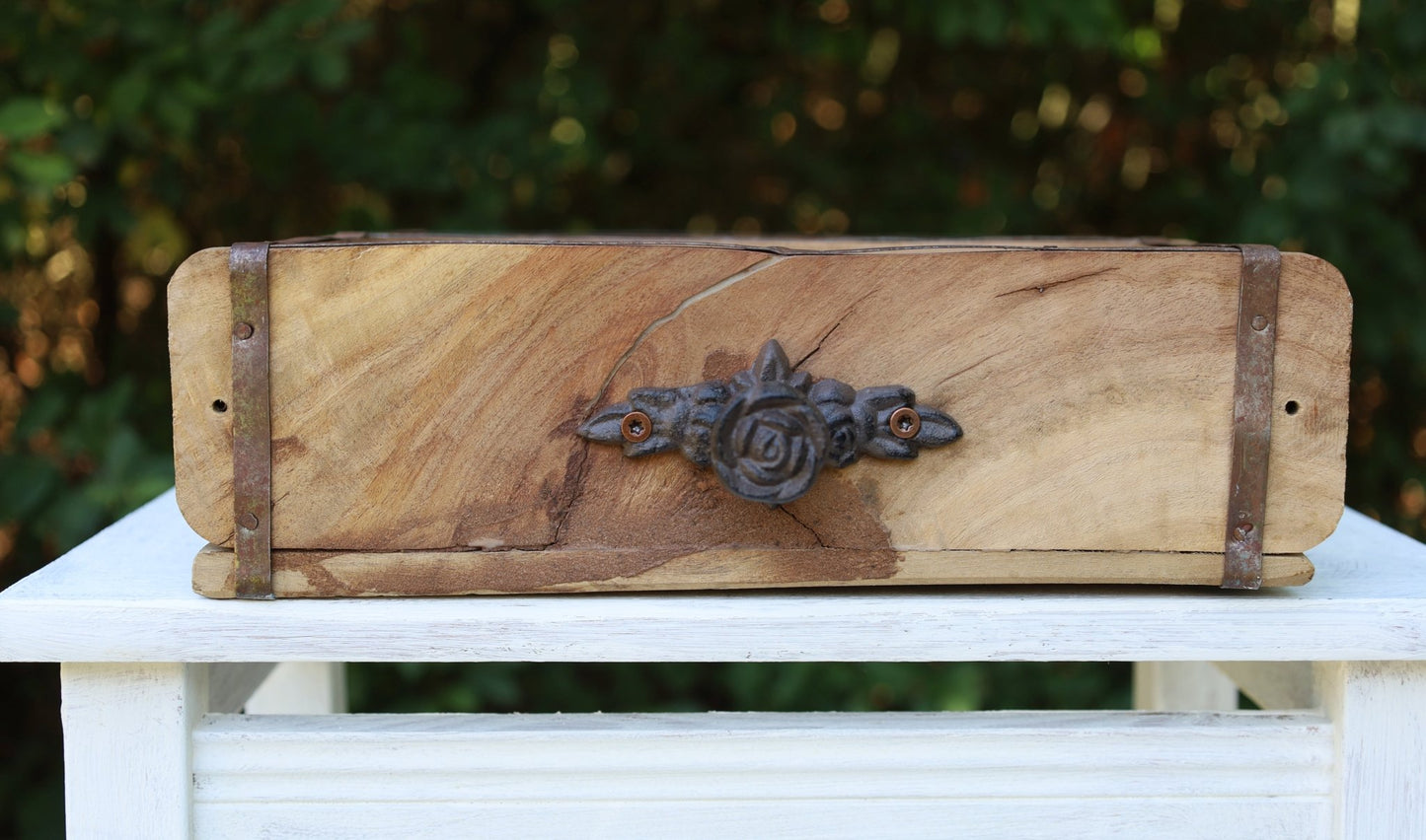 Organizer für Garten und Balkon aus alten Ziegelformen mit Griffen {{ Shabby Chic und Landhaus Deko }} {{ www.Stein-Alt.de }}