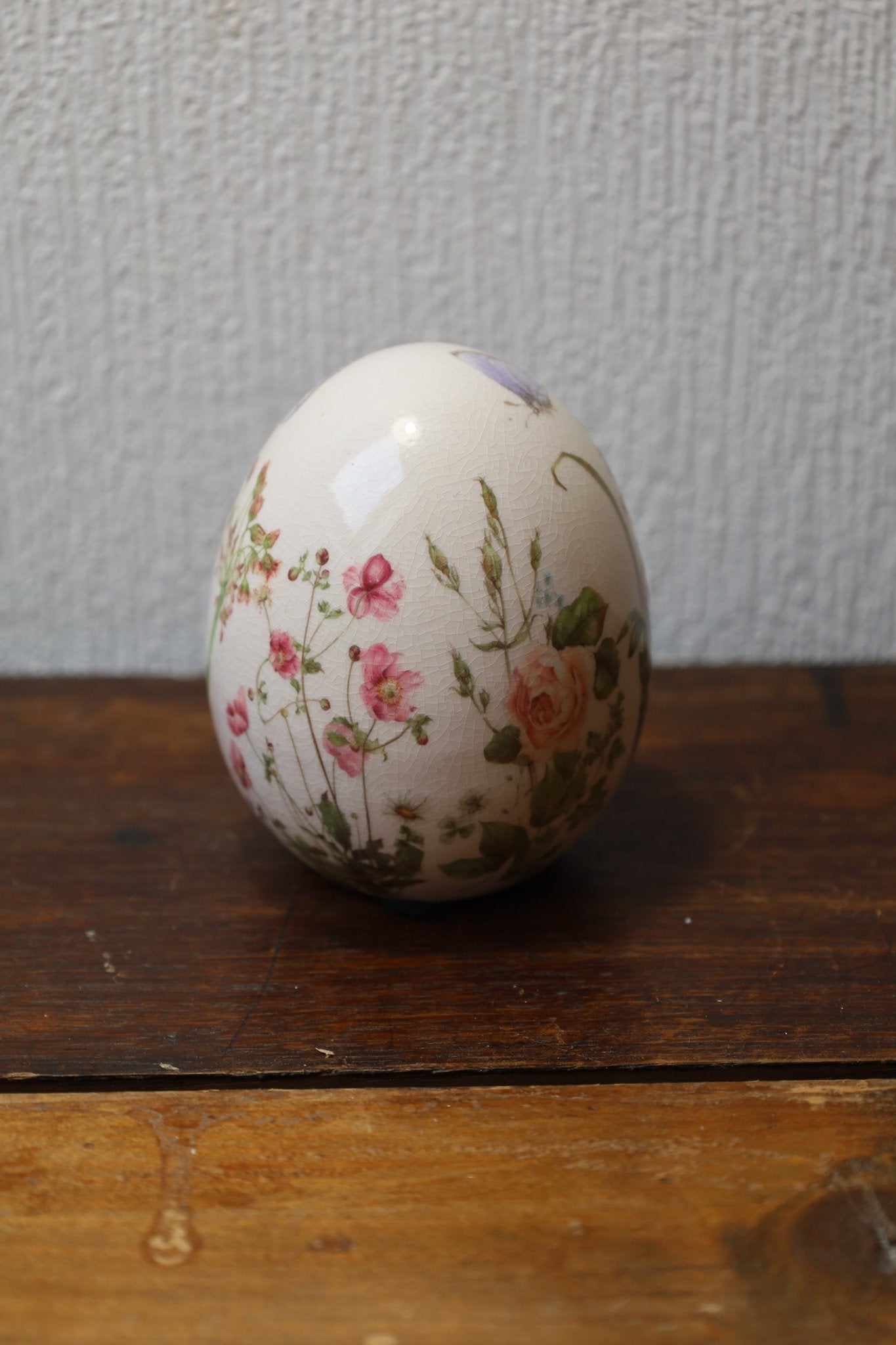 Oster-Ei Keramik Blumenwiese – Frühlingsdeko Landhausstil {{ Shabby Chic und Landhaus Deko }} {{ www.Stein-Alt.de }}