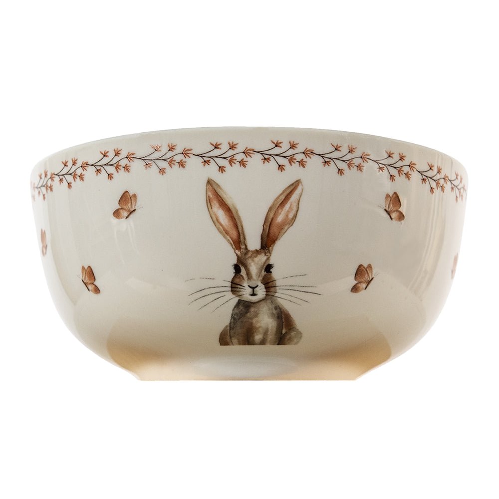 Oster Geschirr Porzellan mit Hasen-Motiv – Teller, Tasse & Schale Landhaus-Stil Müslischale Suppenschale {{ Shabby Chic und Landhaus Deko }} {{ www.Stein-Alt.de }}
