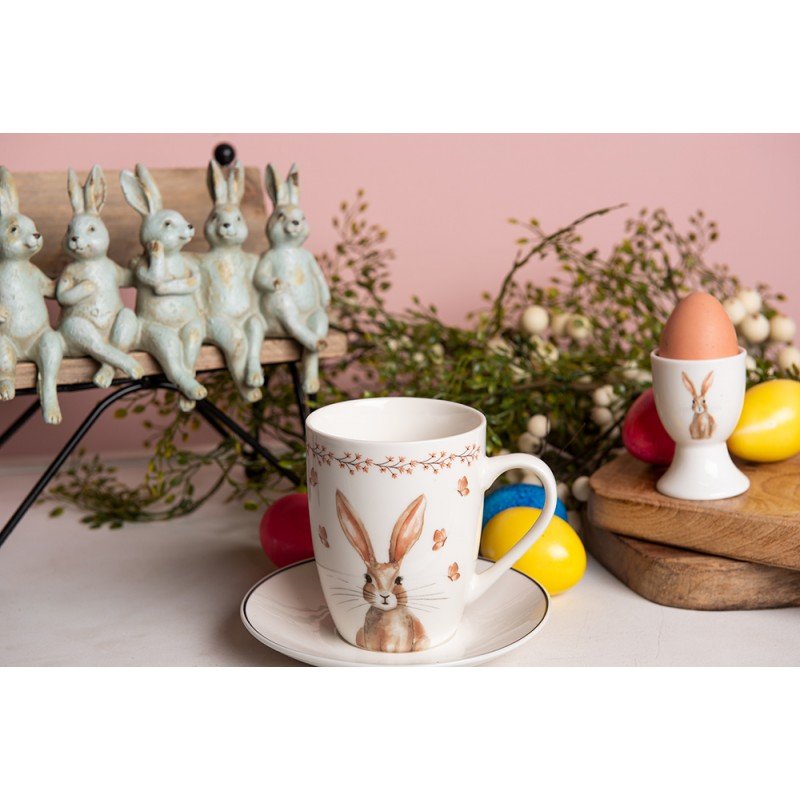 Oster Geschirr Porzellan mit Hasen-Motiv – Teller, Tasse & Schale Landhaus-Stil {{ Shabby Chic und Landhaus Deko }} {{ www.Stein-Alt.de }}