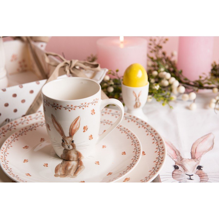 Oster Geschirr Porzellan mit Hasen-Motiv – Teller, Tasse & Schale Landhaus-Stil {{ Shabby Chic und Landhaus Deko }} {{ www.Stein-Alt.de }}