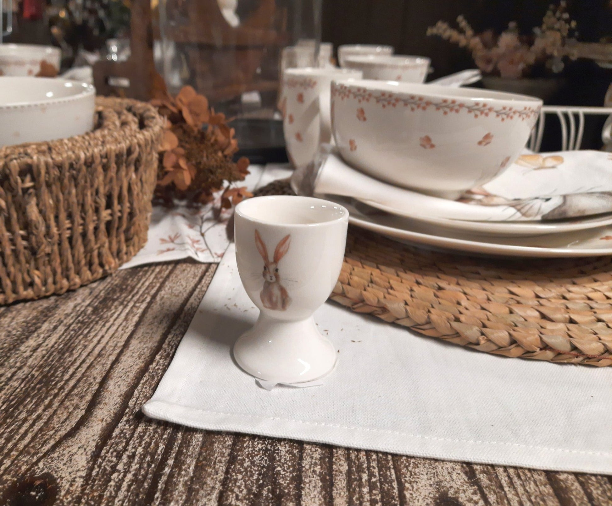 Oster Geschirr Porzellan mit Hasen-Motiv – Teller, Tasse & Schale Landhaus-Stil {{ Shabby Chic und Landhaus Deko }} {{ www.Stein-Alt.de }}