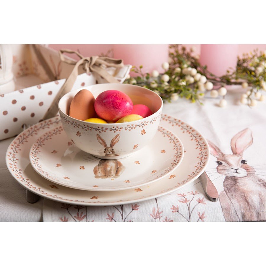 Oster Geschirr Porzellan mit Hasen-Motiv – Teller, Tasse & Schale Landhaus-Stil {{ Shabby Chic und Landhaus Deko }} {{ www.Stein-Alt.de }}