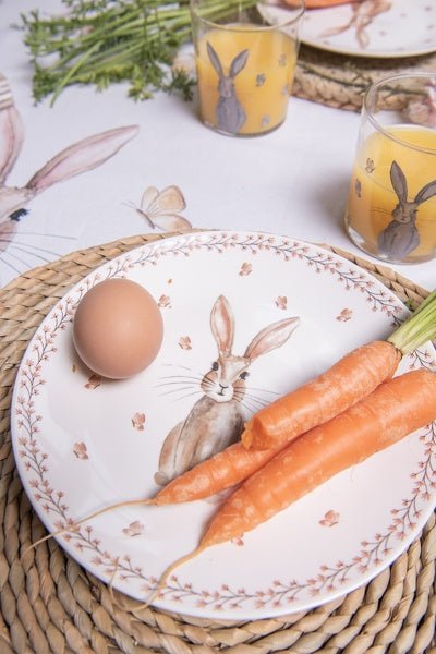 Oster Geschirr Porzellan mit Hasen-Motiv – Teller, Tasse & Schale Landhaus-Stil {{ Shabby Chic und Landhaus Deko }} {{ www.Stein-Alt.de }}