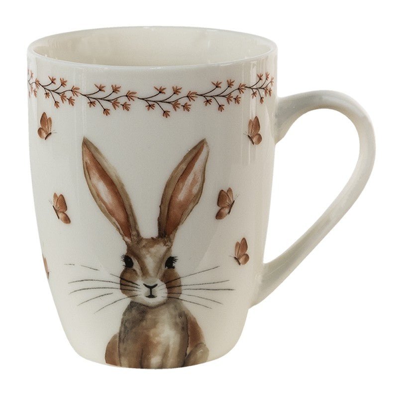 Oster Geschirr Porzellan mit Hasen-Motiv – Teller, Tasse & Schale Landhaus-Stil Tasse {{ Shabby Chic und Landhaus Deko }} {{ www.Stein-Alt.de }}